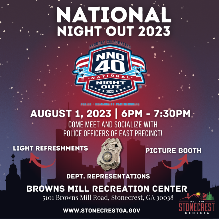 City of Stonecrest Announces National Night Out 2023 Activities